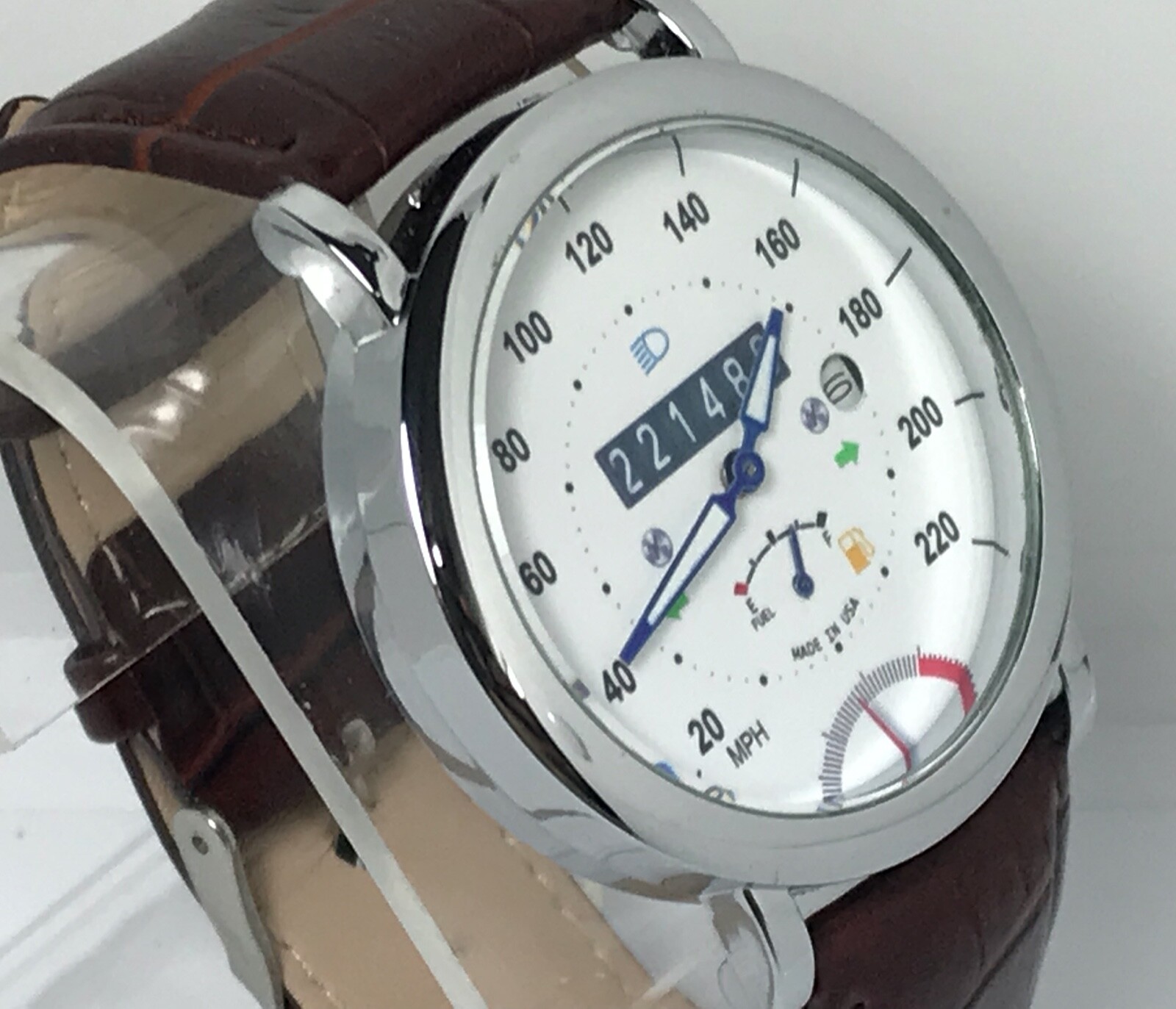 Watch New Speedometer Car Motorcycle Quartz Auto Date Sub-Second 3ATM WR