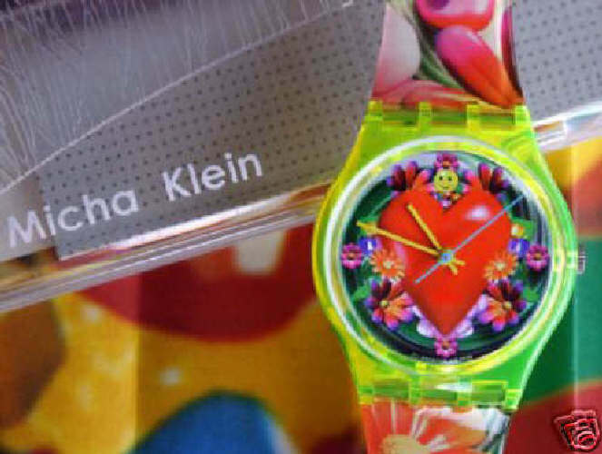 LOVE, PEACE AND HAPPINESS! Colorful Swatch ART WORK By MICHA KLEIN! NIB-RARE!