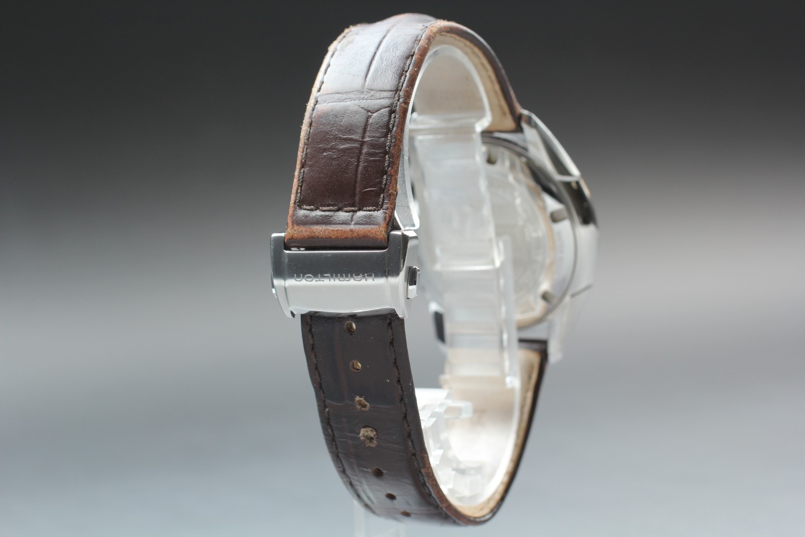 [Near MINT+] HAMILTON Jazzmaster H324410 Silver Dial Date Quartz Men’s Watch