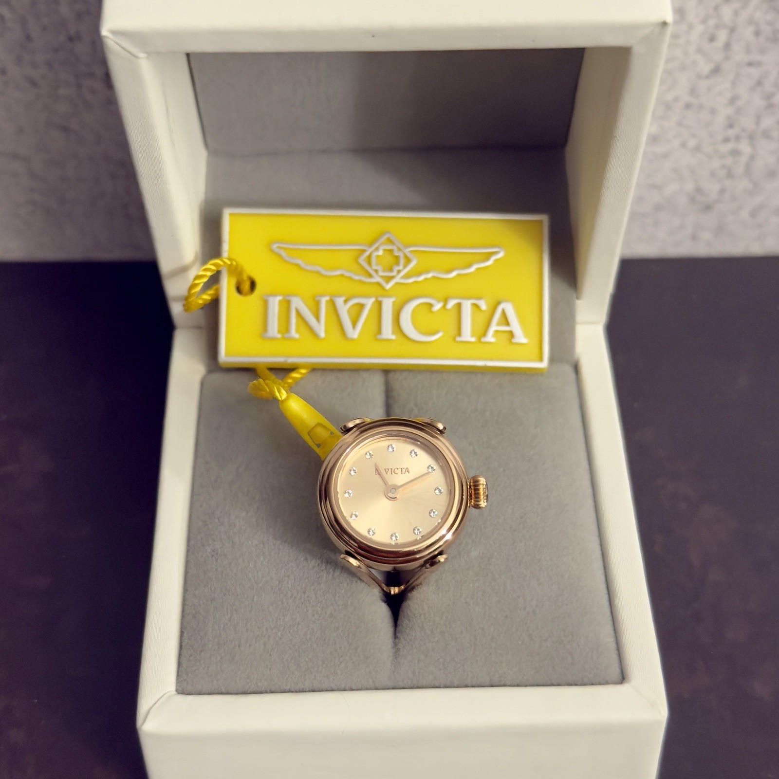 Invicta Mini Angel Women’s Ring Watch – 17.5mm Rose (48575) $199 MSRP-NEW IN BOX