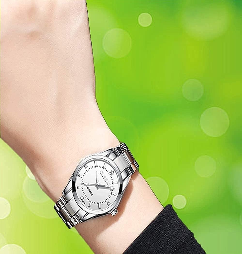 Stylish Luminous Quartz Women’s Watch – Stainless Steel, Gift-Ready Luxury Box