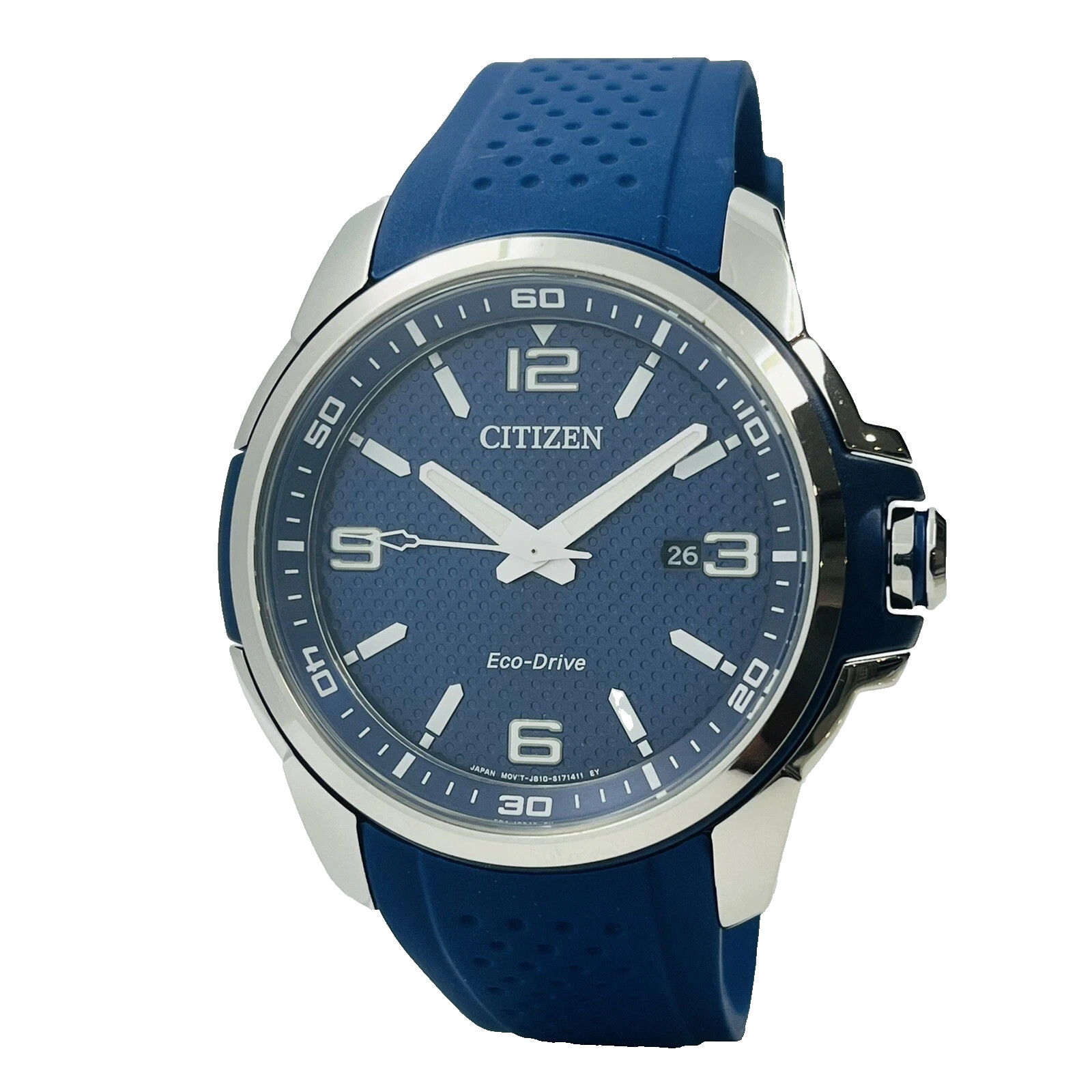 Citizen Eco-Drive Sport men watch blue strap blue dial AW1158-05L