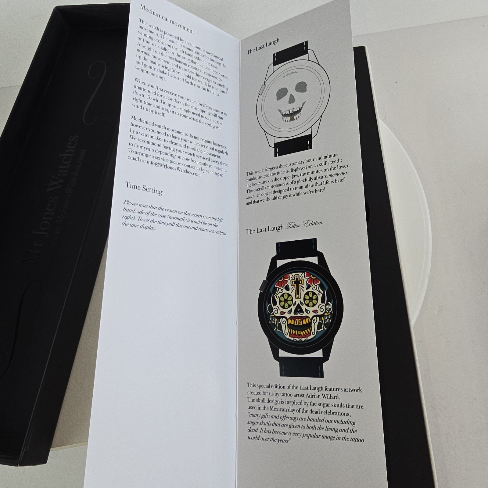 MR. JONES WATCHES THE LAST LAUGH XL TATTOO AUTO «RARE» MUST SEE UNIQUE WATCH