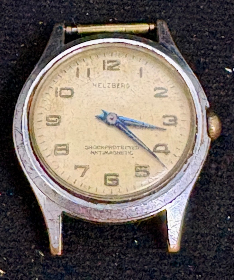 VTG Helzberg Wristwatch No Band Shock Protected Anti-Magnetic Base Metal Bezel