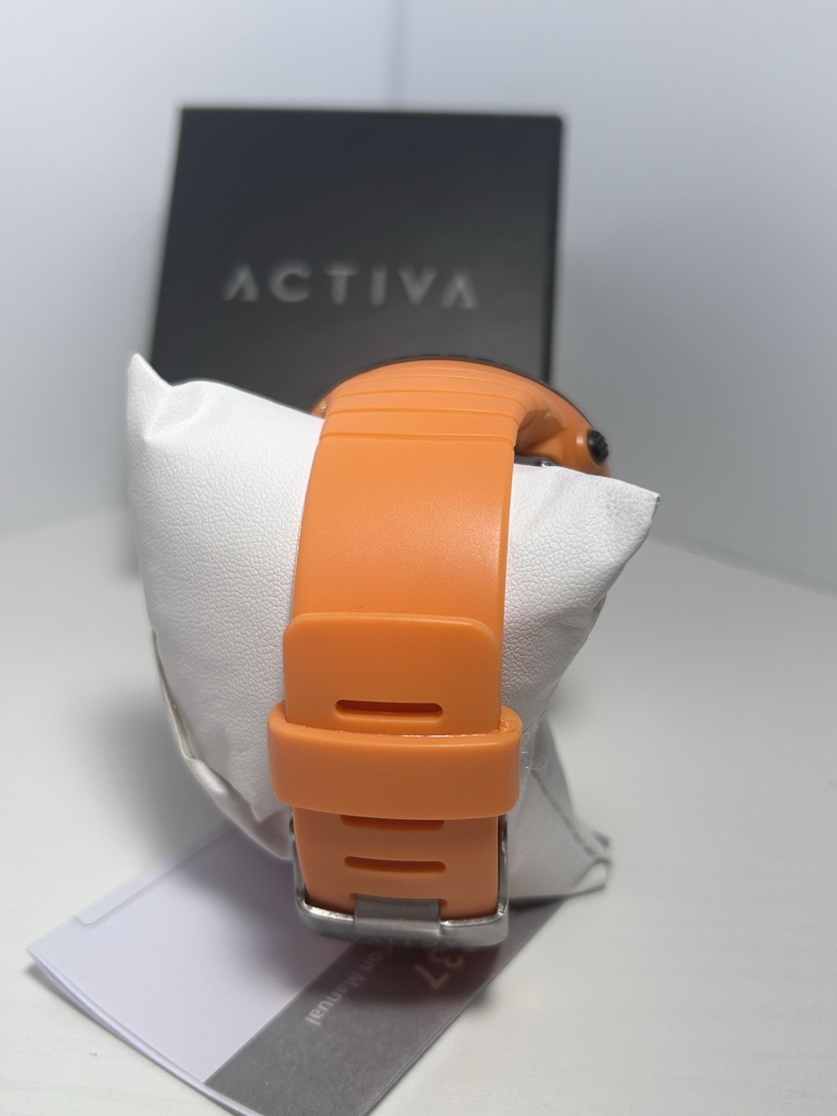 Activa ACW1237 Digital Sport Watch 53mm Orange Silicone Band 30M WR New w/Box