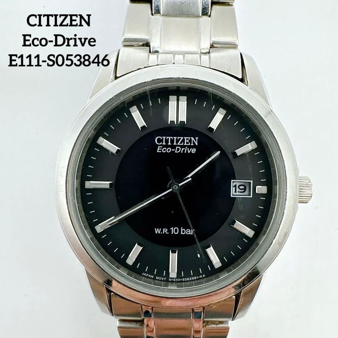 Citizen E111-S053846 Eco-Drive Solar Working Watch Unisex Black 33mm from Japan