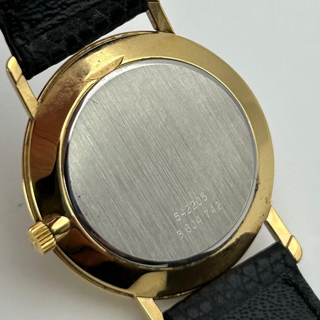 Universal Geneve 542205 Mens Gold Sunray Dress Watch Manual Wind Slim Swiss 30mm