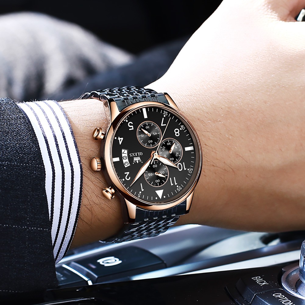 OLEVS 2869 Fashion Wrist Casual Quartz Luminous Multifunctional Business Watch