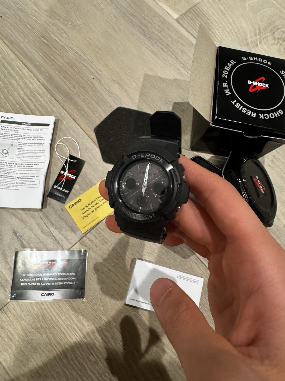 Casio G-Shock AWG-M100 Multiband 6 Tough Solar Water Resistant 20 BAR Black 5230