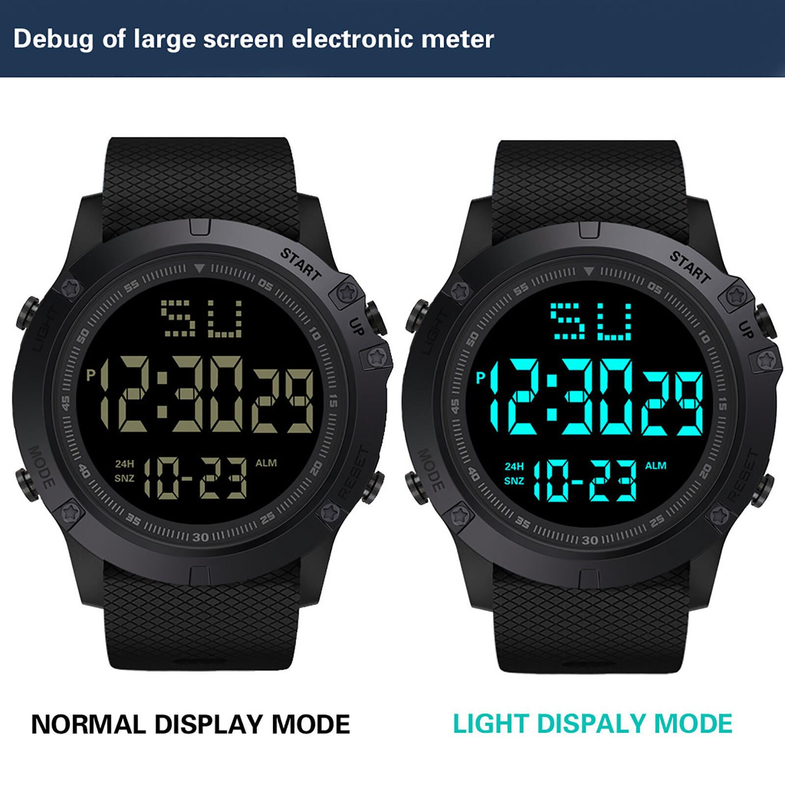 Men Digital Sports Watch Military Tactical LED Backlight Wristwatch Waterproof