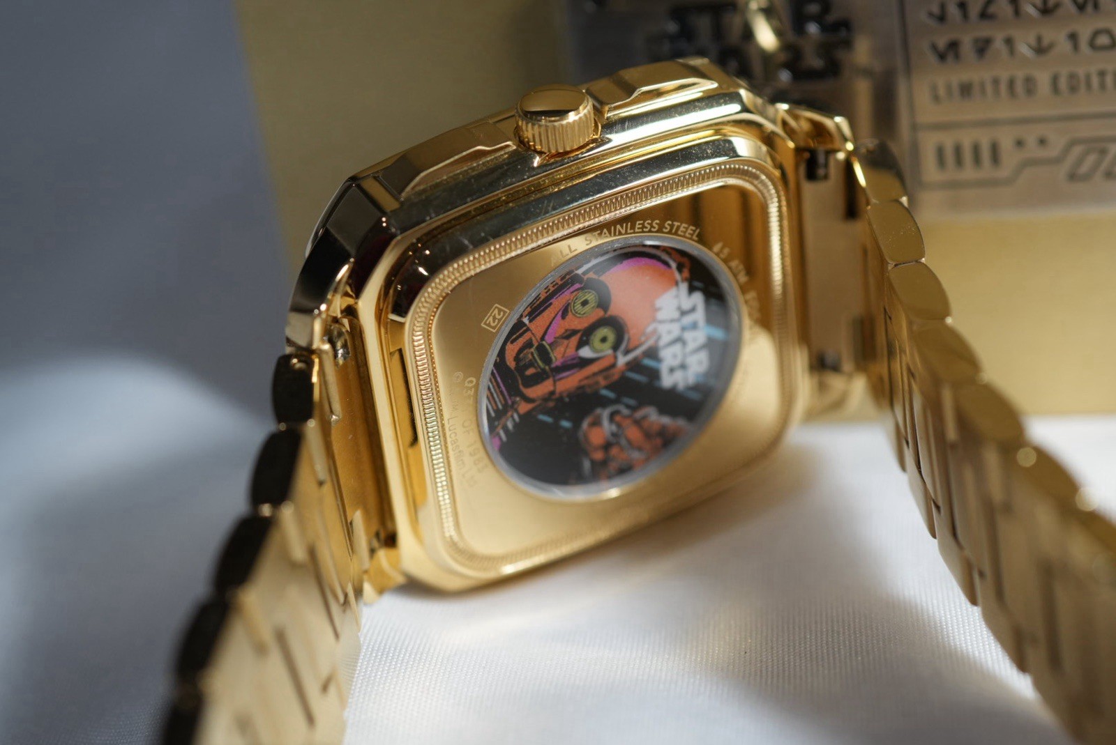 Fossil Star Wars C-3PO Limited Edition Skeleton Dial Automatic 44mm Gold Watch