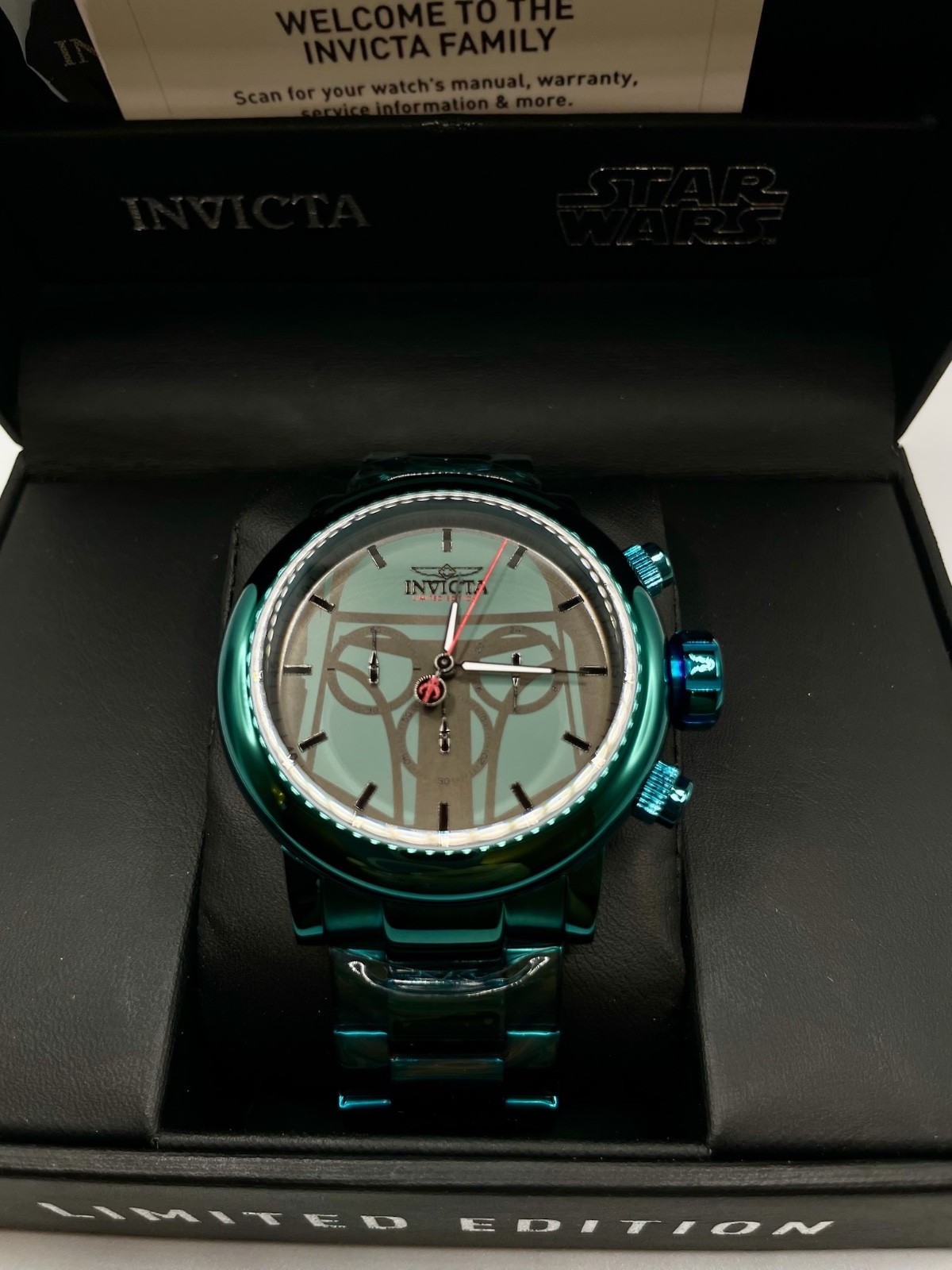 Invicta Star Wars Boba Fett Men’s Watch 48mm, Green (27609) Limited One of 1977
