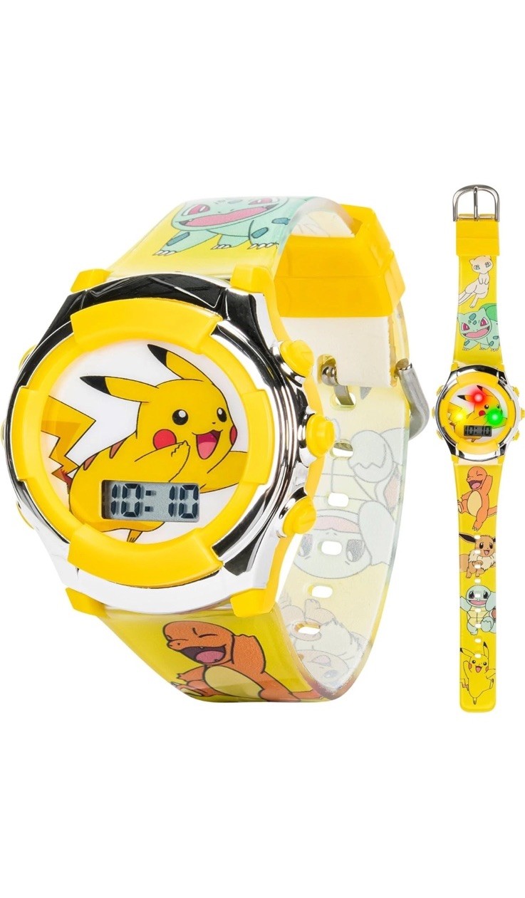 Kids Pokemon Digital LCD Quartz Watch for Boys, Girls, and Adults All Ages