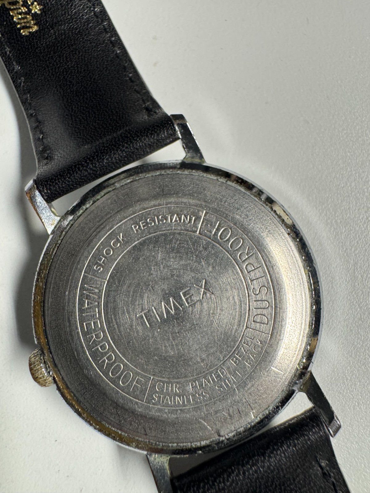 Timex Vintage 1960s Marlin Wind Up 34MM Midnight Sunburst New Crystal Runs Good