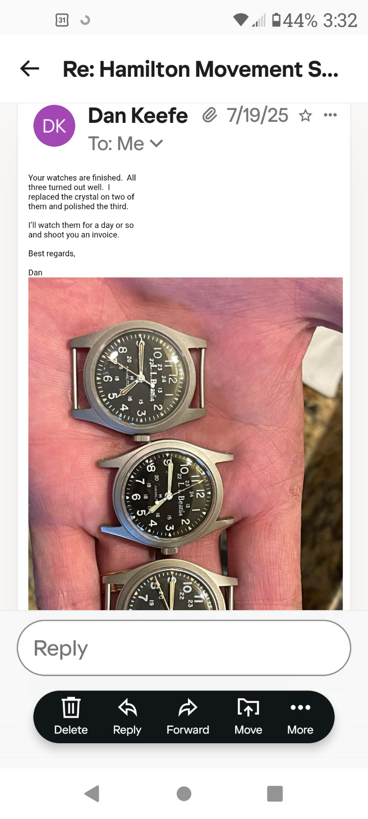 Hamilton Khaki Field Watch (L.L. Bean) Ref. 921980 (Serviced)