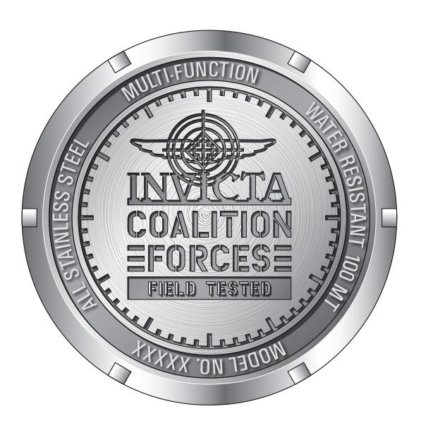 Invicta Coalition Forces Spline Command Mens 50mm Red Tinted Crystal Watch 49203