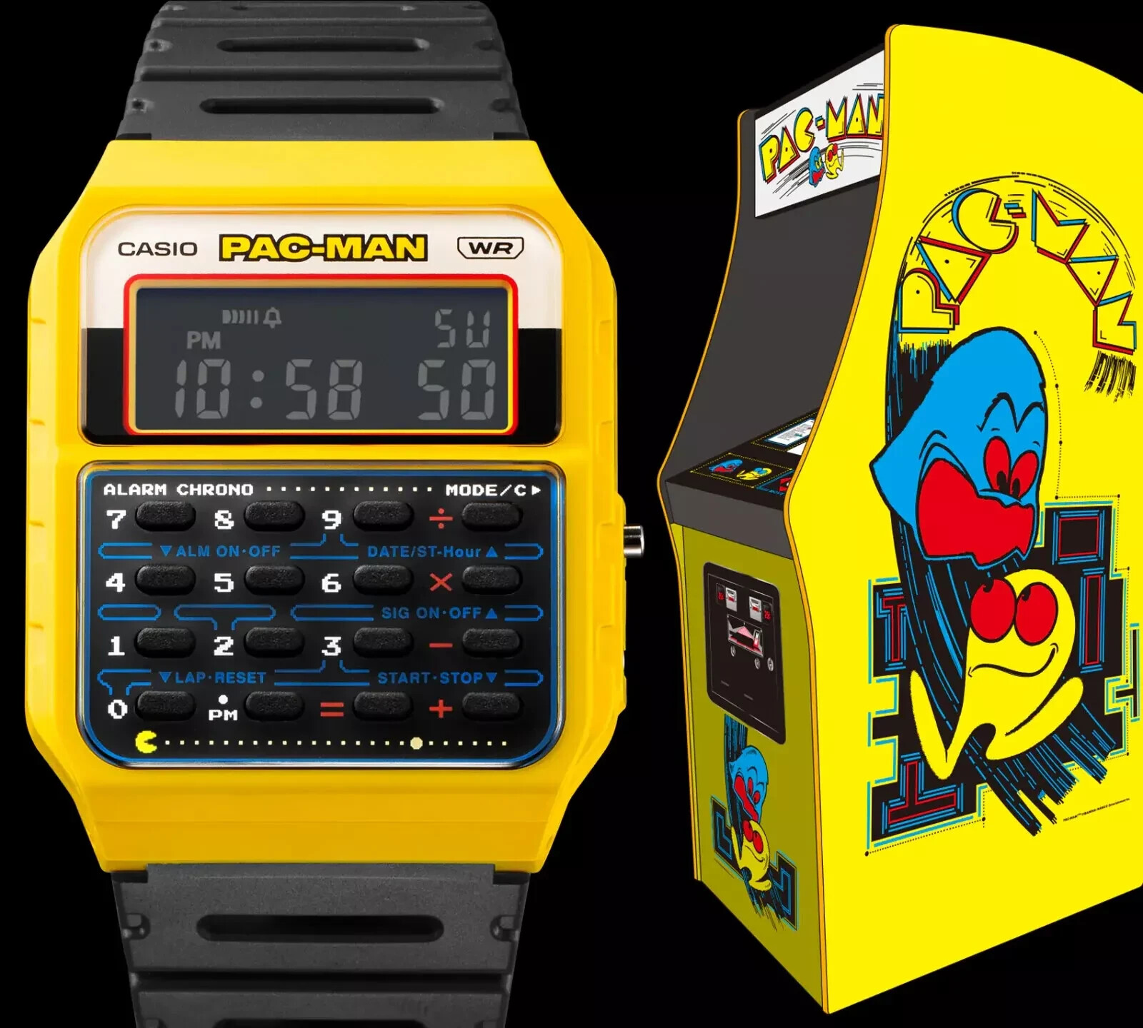 CASIO PAC-KMAN Watch CA-53WPC-1BJR Bandai Namco Entertainment Inc Japan New