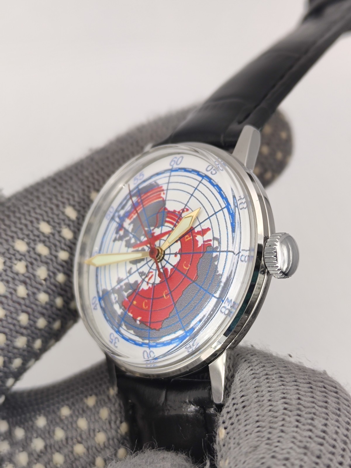 Vintage RAKETA watch 2609 First flight through north pole Chkalov dial Soviet