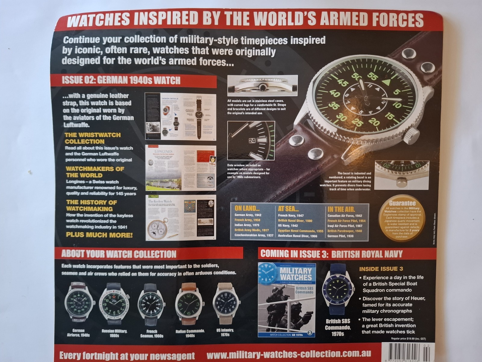 Eaglemoss Military Watch and Magazines editions 4, 5, 6, 7, 8 and 9. $16 each.