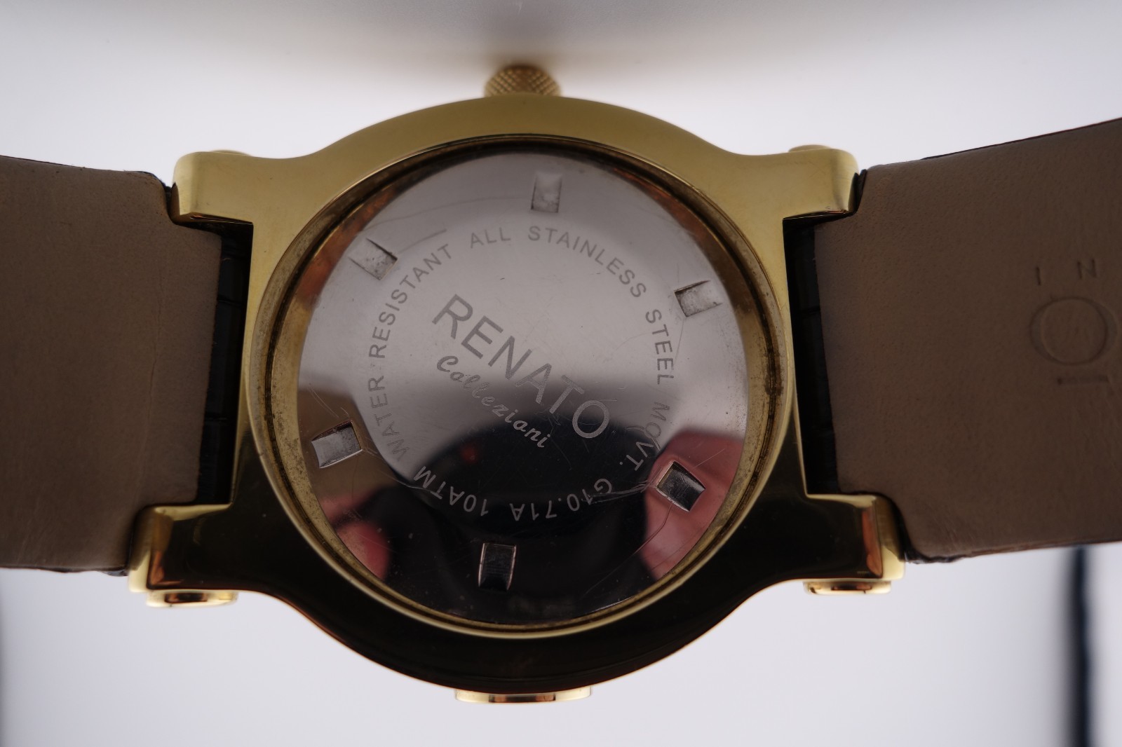 Renato CLASSIC BEAST, Swiss ETA Chrono Movement, Black Dial on Alligator Strap