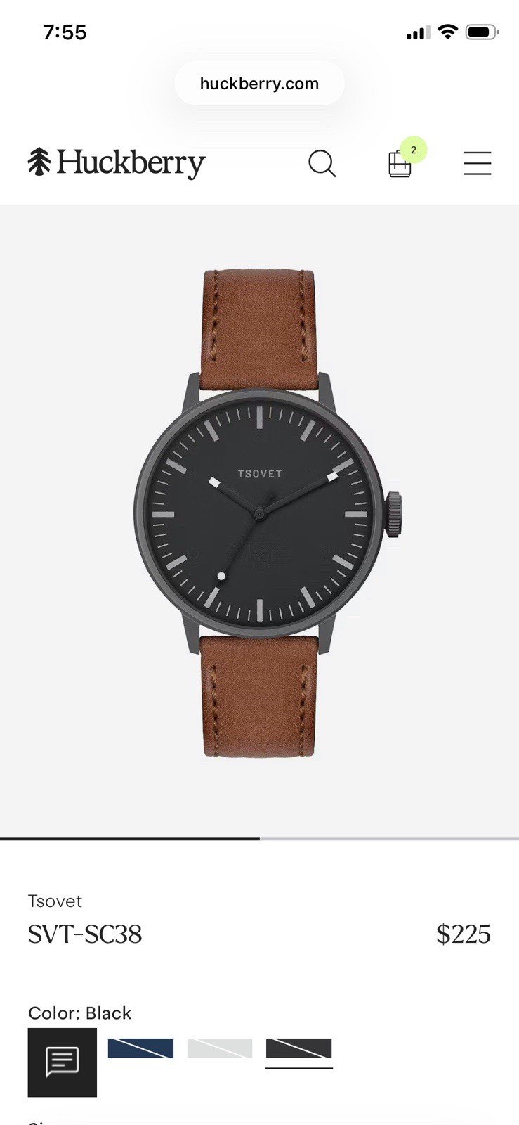 Tsovet 38mm Swiss Made Men’s Watch SVT-CN38 Huckberry Collection