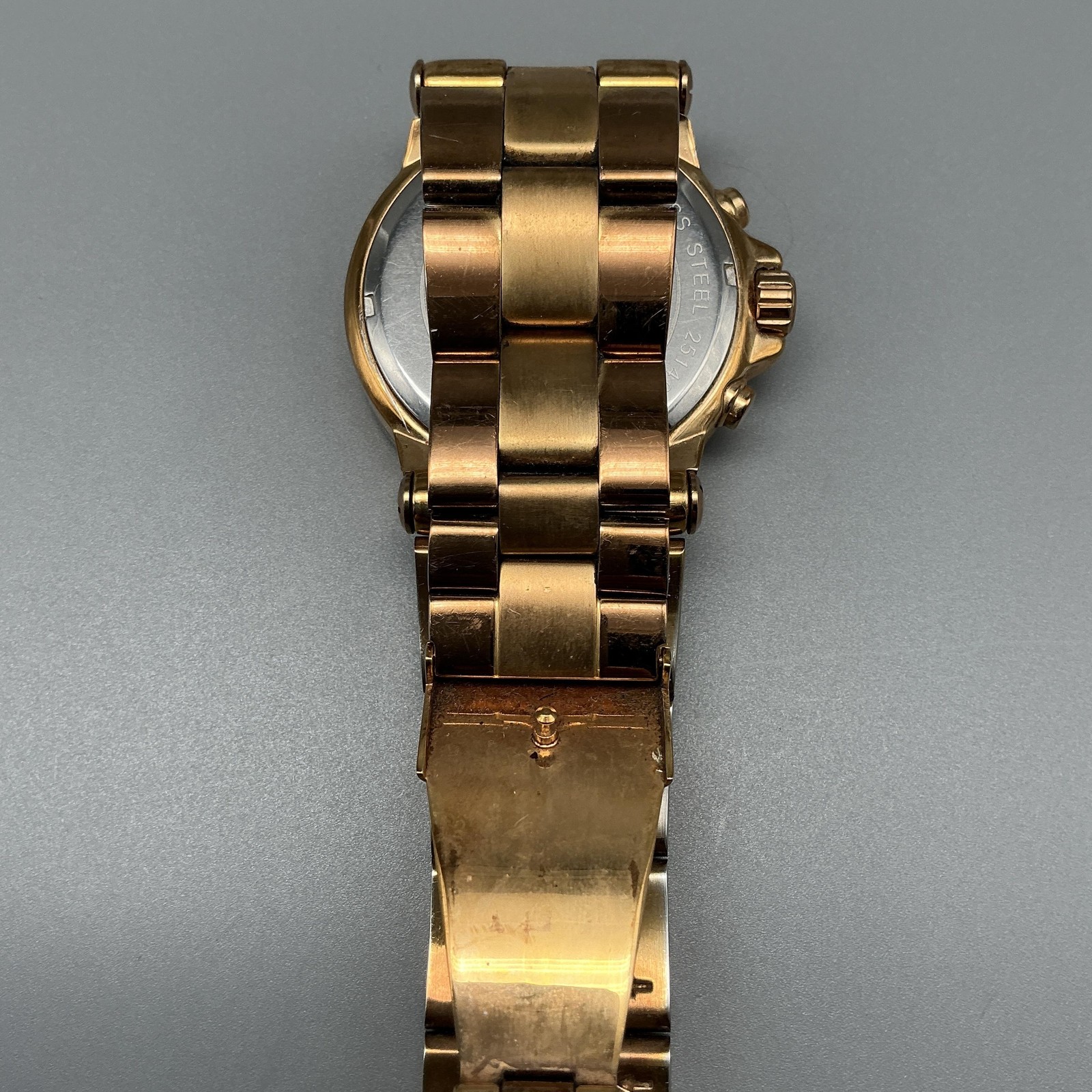 Michael Kors MK-5412 Womens Watch 41mm Crystal Bezel Chronograph New Battery 7″