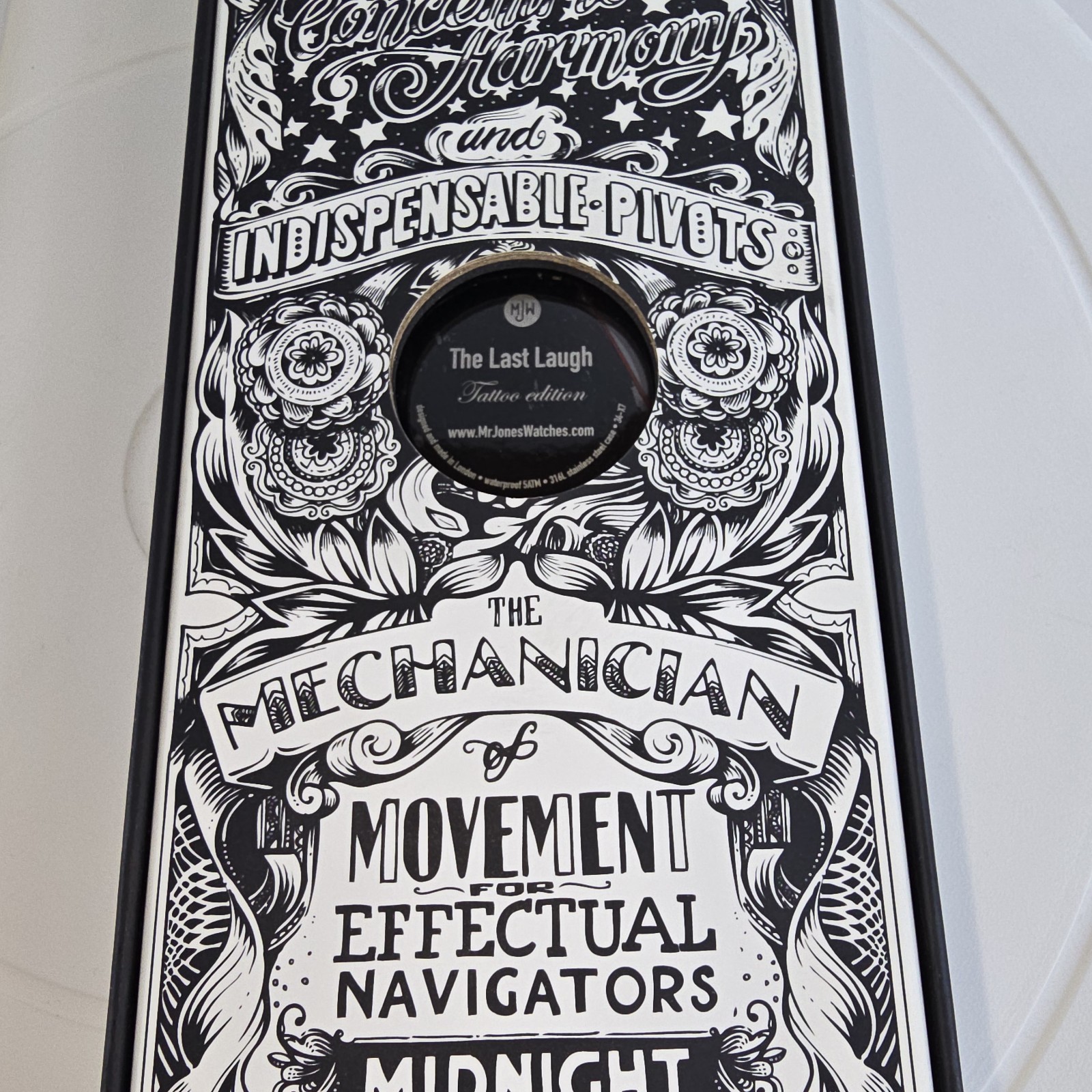 MR. JONES WATCHES THE LAST LAUGH XL TATTOO AUTO «RARE» MUST SEE UNIQUE WATCH