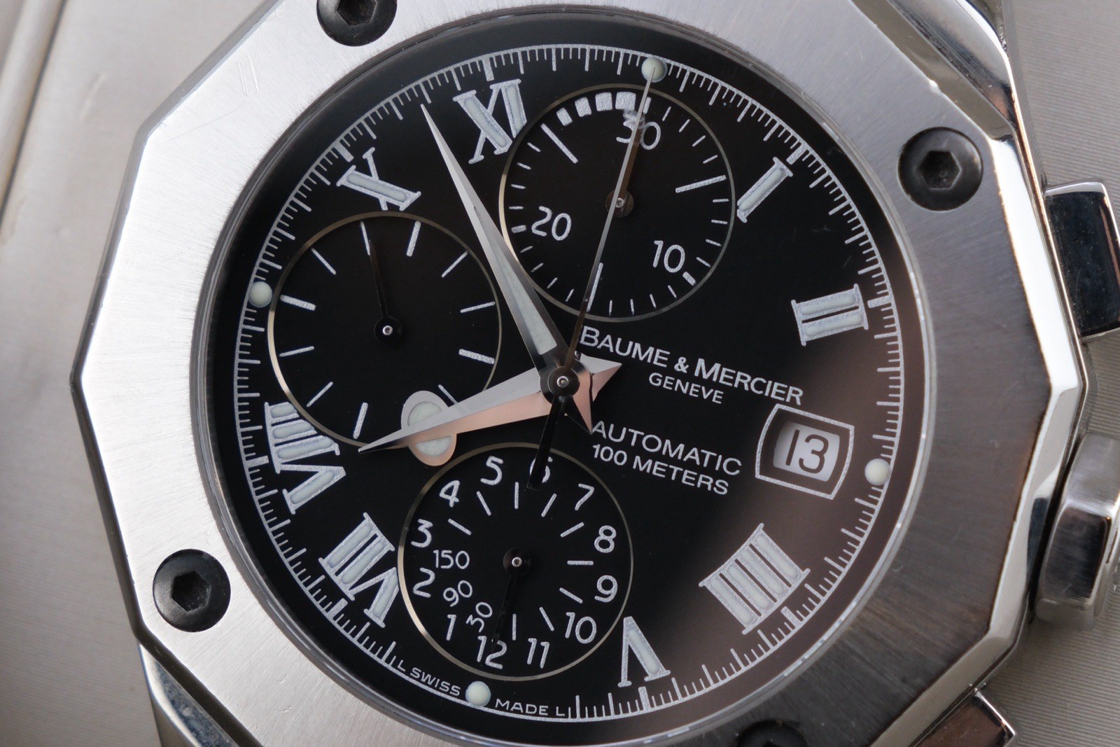 Baume & Mercier Riviera 65541 Chronograph Date Automatic Clean 43mm 7”