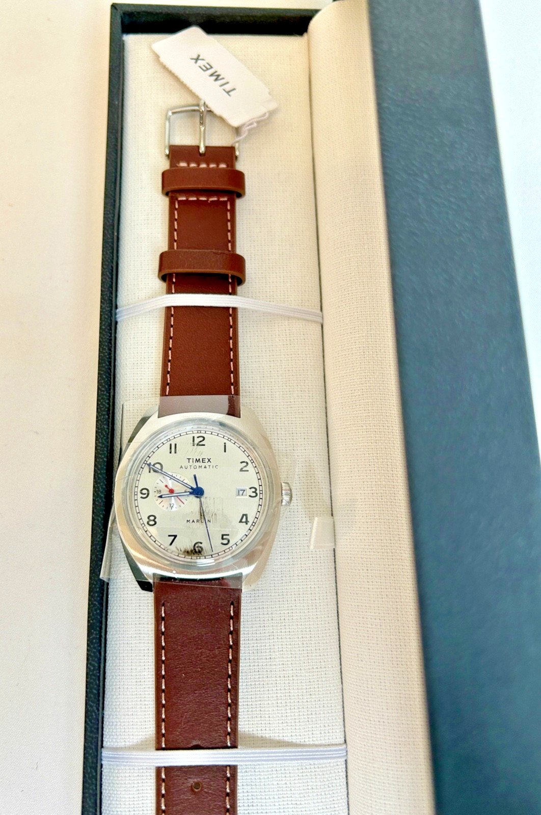 New in Box Timex Marlin Sub-dial Automatic Watch 39mm Leather Strap Watch