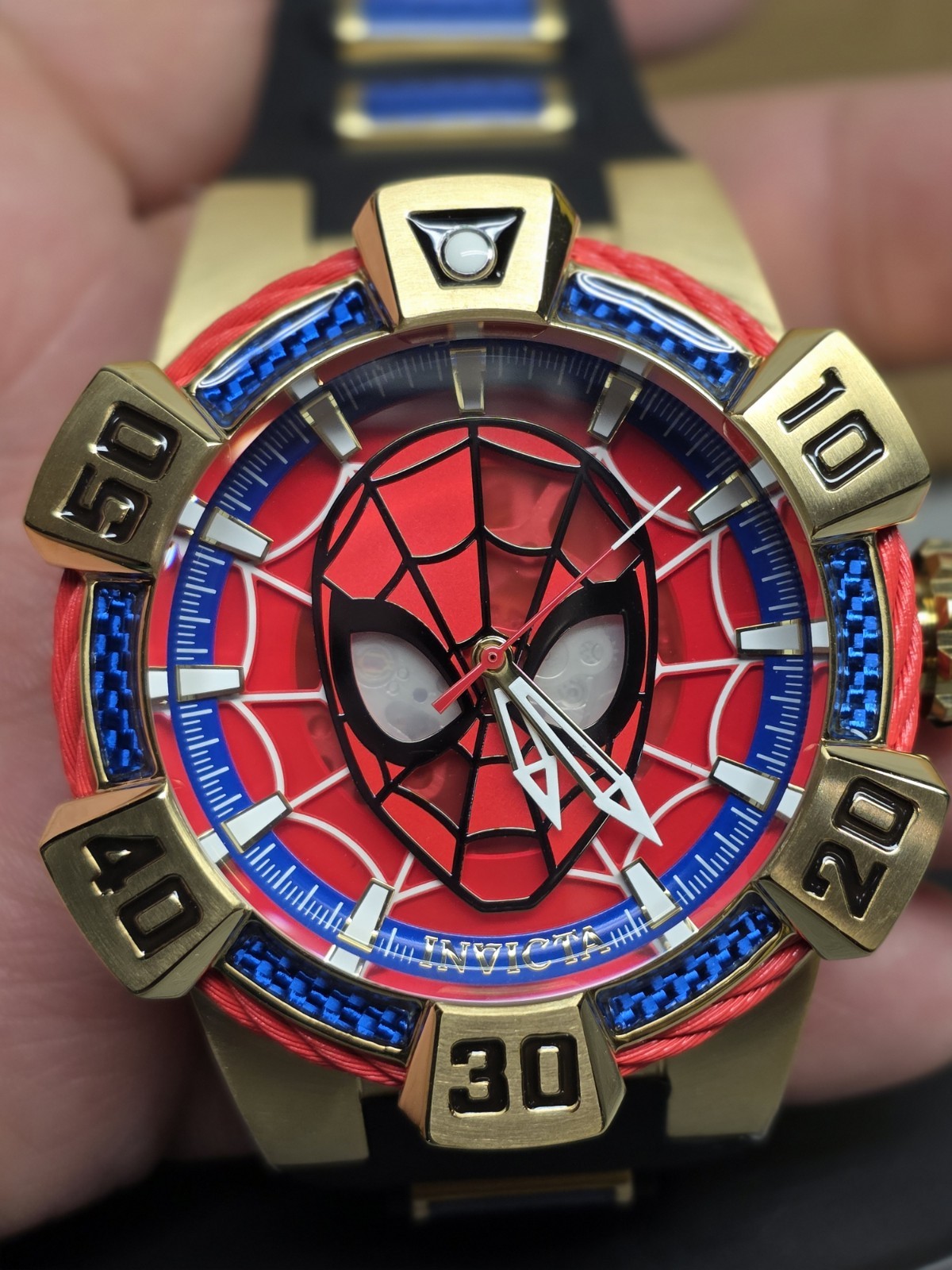 Marvel Spiderman Men Automatic Model 0126/4000 New See All Pictures