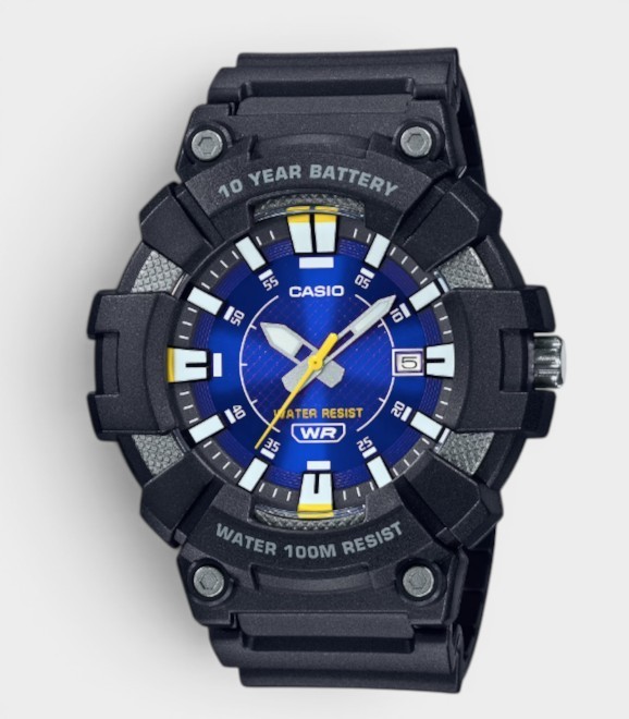 Casio MW-610H-2AVCF Men’s Watch Blue Dial Resin Strap WR100M New