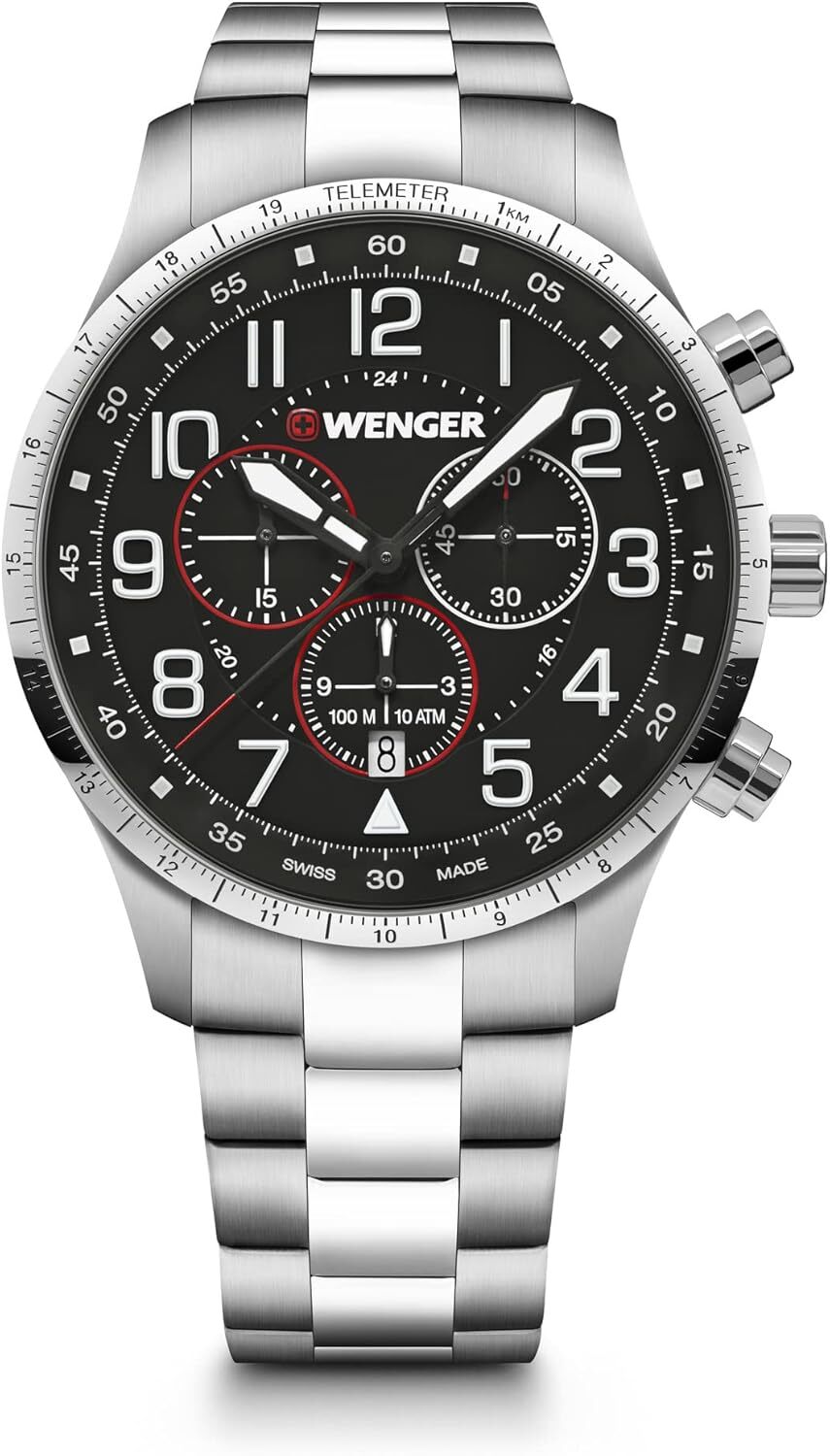 [WENGER] Watch ATTITUDE CHRONO 01.1543.120 Quartz Silver