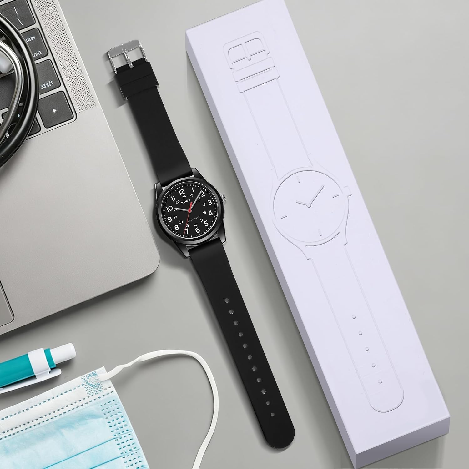 Watches for Mens Womens Unisex Easy to Read Analog Quartz Wristwatch Silicone St
