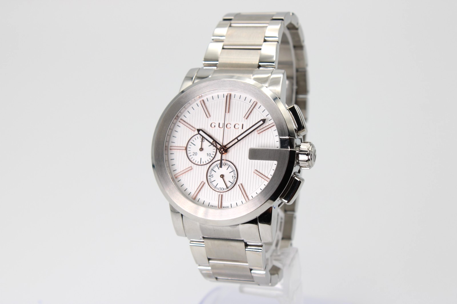 GUCCI G-Chrono YA101201 Silver Dial Men Watch 44mm