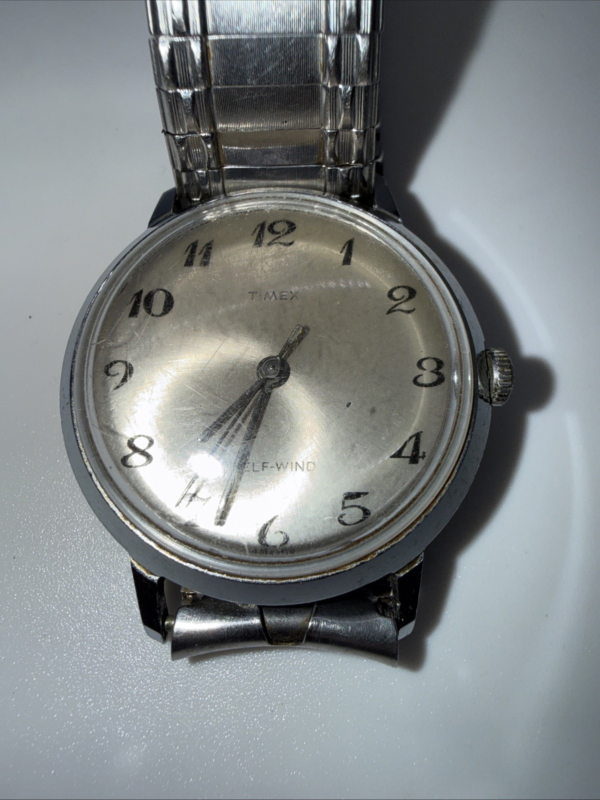 Working Vintage TIMEX Marlin Manual Wind 1970’s Men’s Watch 33mm Fit 8in Rare