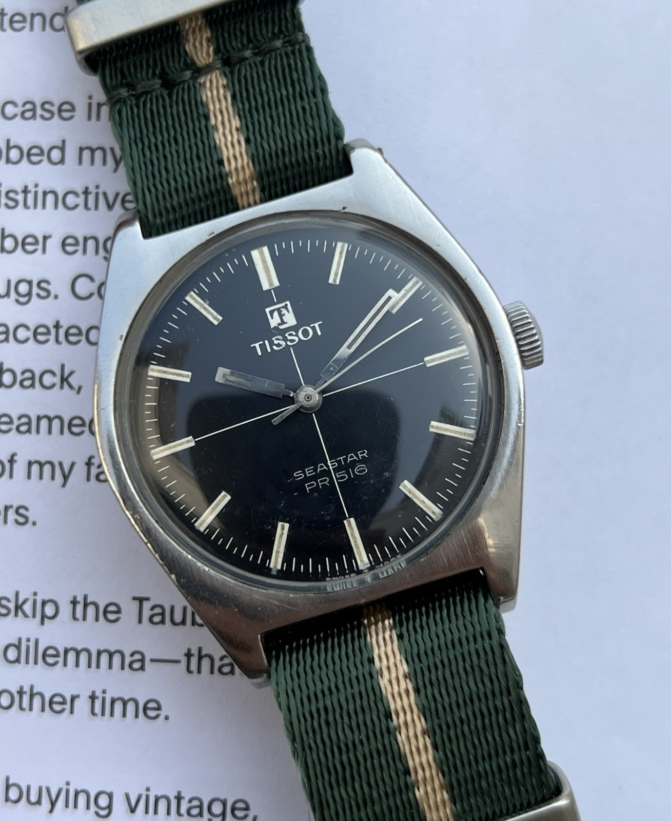 Tissot PAF Pakistan Airforce Seastar PR516 manual Winding. Men’s, Issued