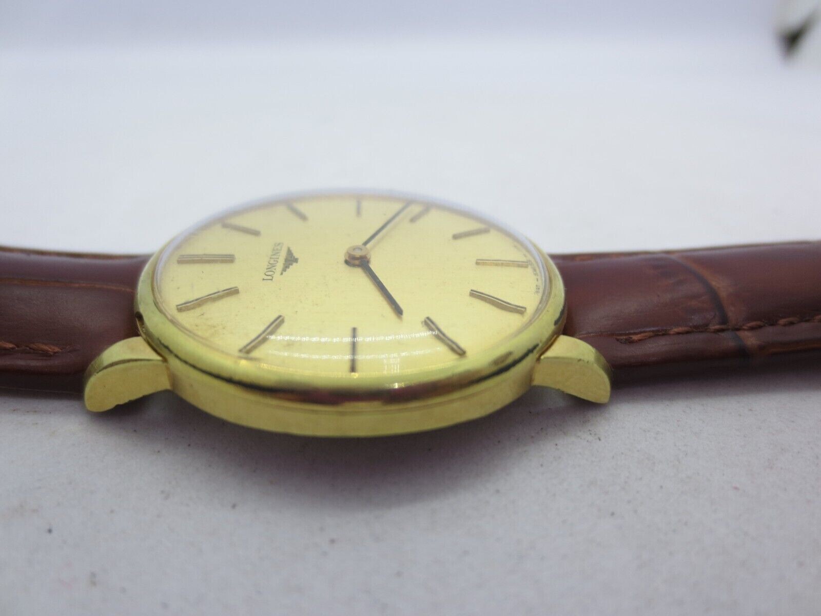 VINTAGE LONGINES L847.4 GOLDPLATED HANDWIND MENS DRESS WATCH