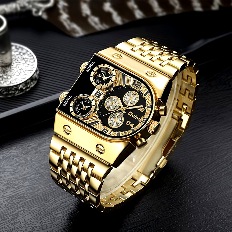 Cool Fashion Men Quartz Watch Powered 36V Battery Roman Numeral Indicators Gift