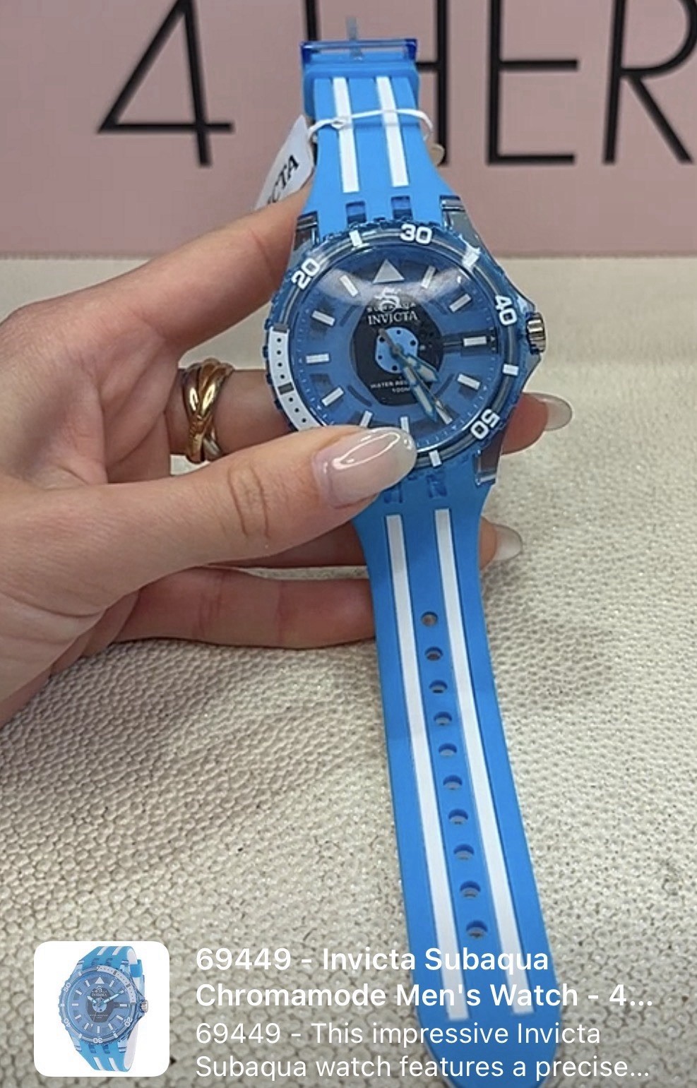 69449 Invicta Subaqua Chromamode 44mm Blue/White Men’s Watch 🔥 $199.00👈🏼