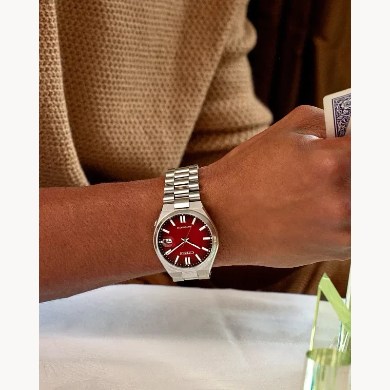 Citizen Tsuyosa 40mm Automatic Watch Red Dial NJ0150-56W