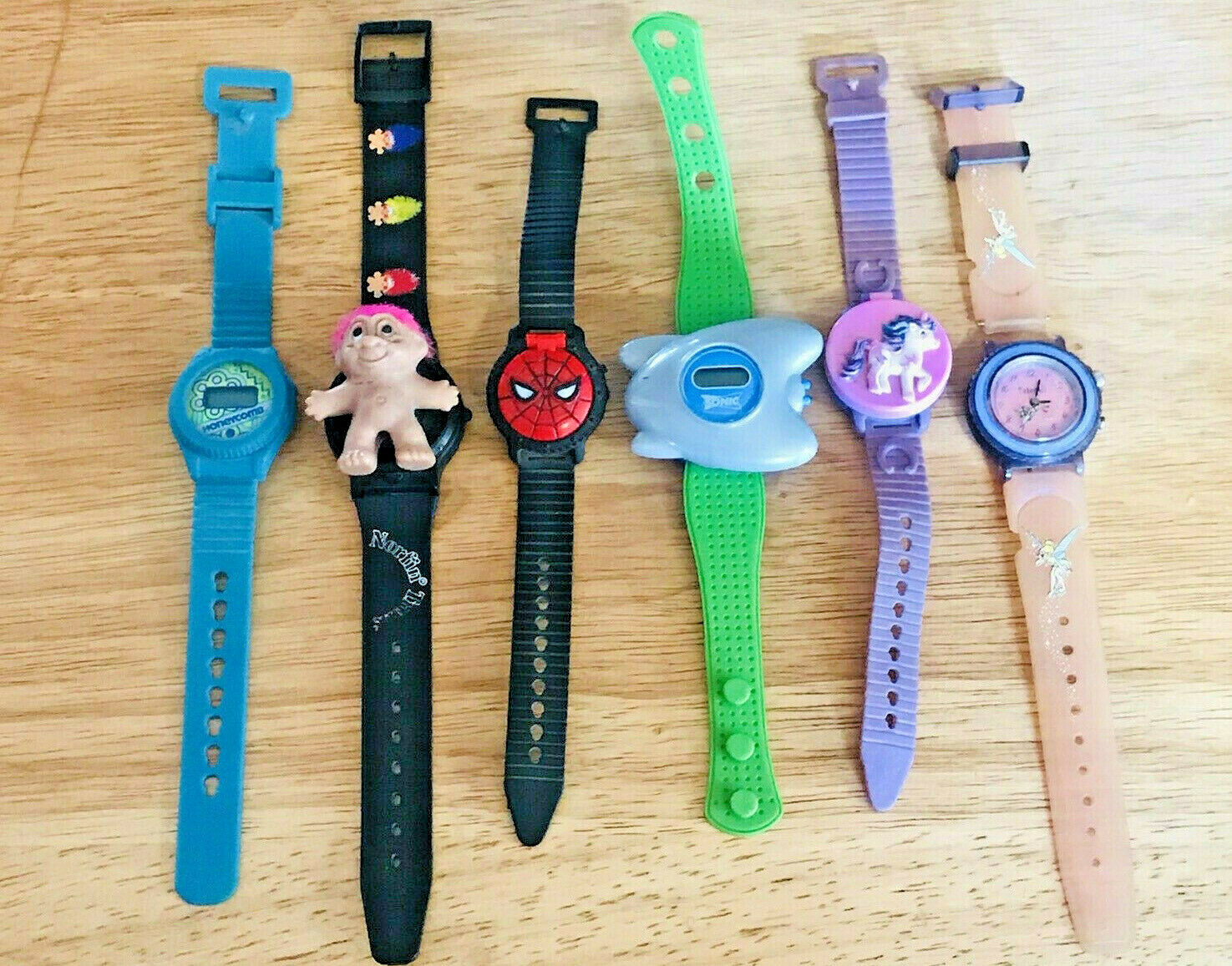 Watches 6 Total Childrens For Parts, Repair, or Batteries Variety Not Tested