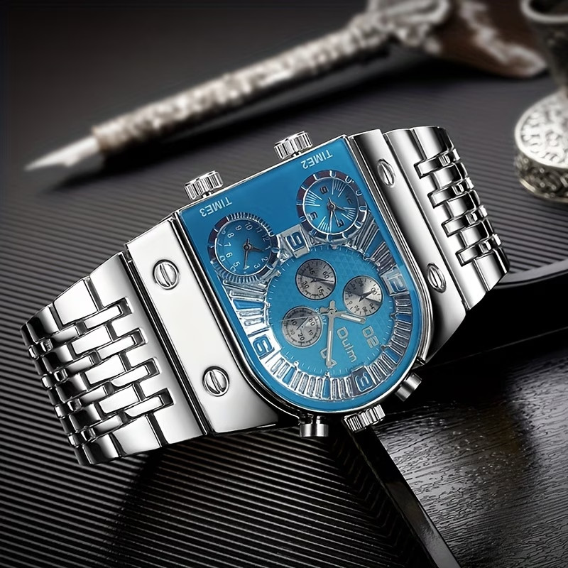 Cool Fashion Men Quartz Watch Powered 36V Battery Roman Numeral Indicators Gift