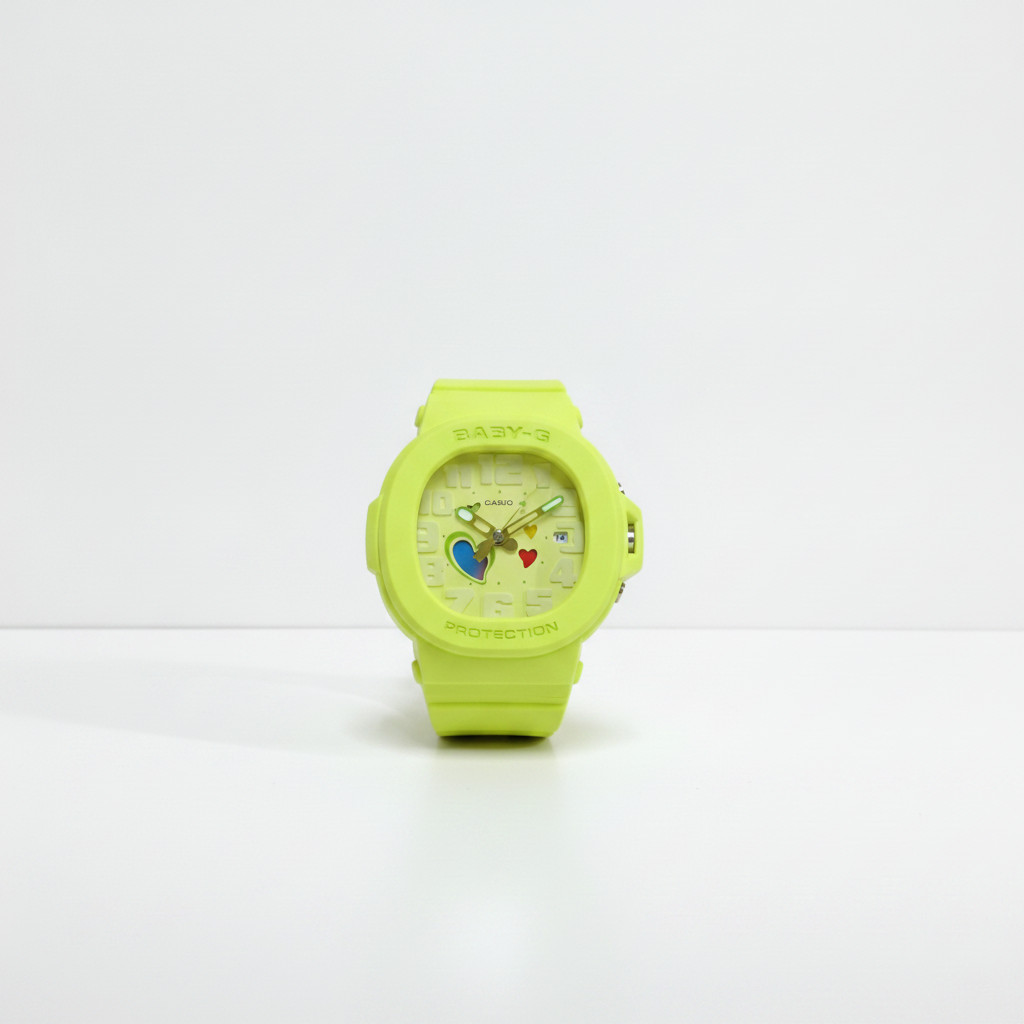 Casio Baby-G BGA10-3ACR green watch Playful Hearts Series NEW