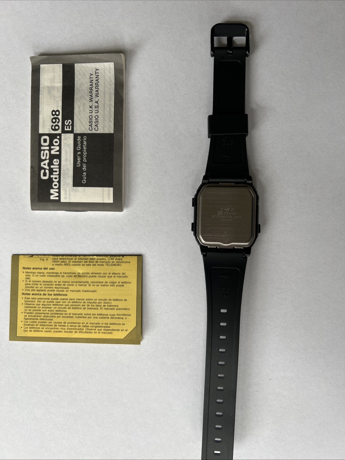 Casio Databank Phone Dialer – NO SOUND – 555 DBA-80 DIGITAL WATCH