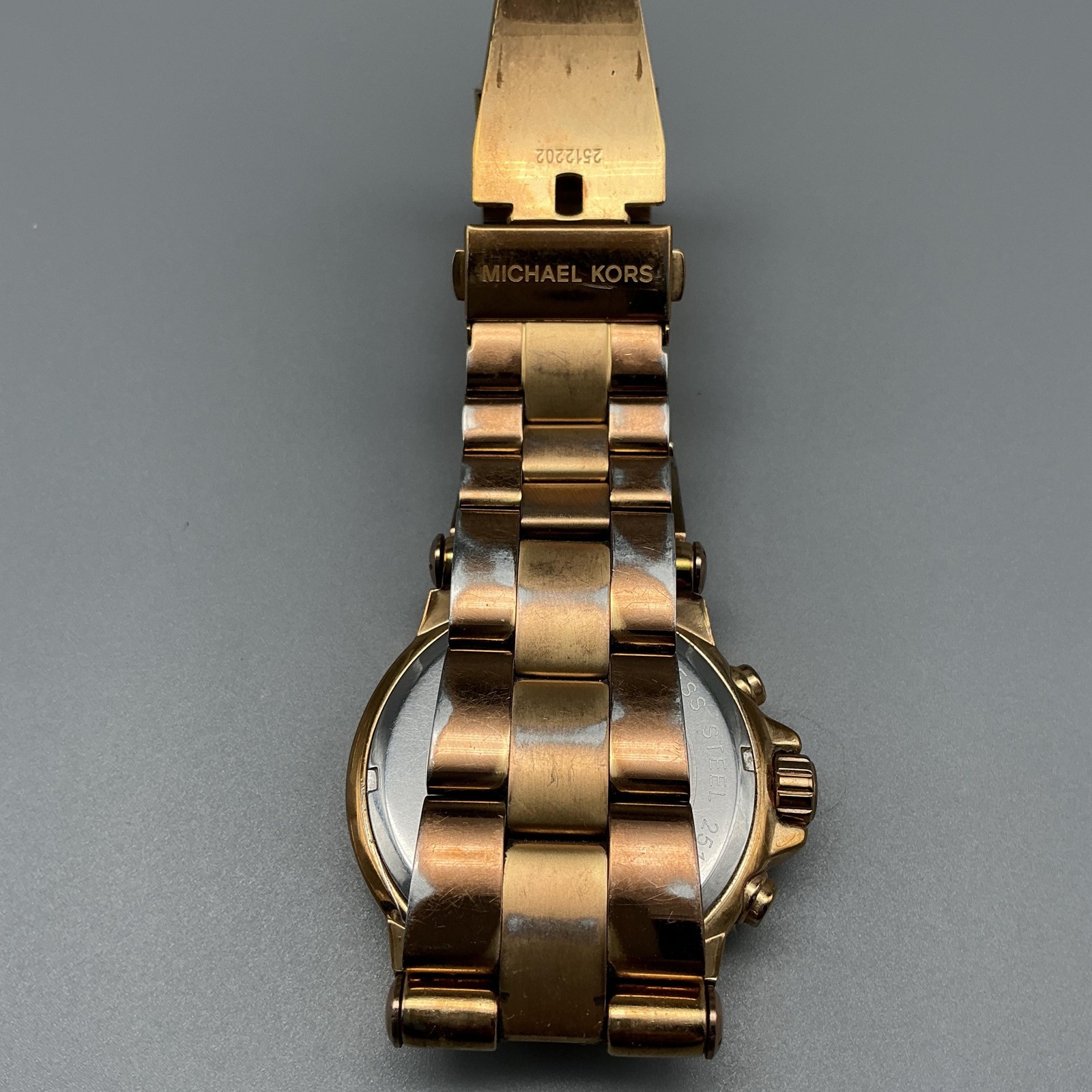 Michael Kors MK-5412 Womens Watch 41mm Crystal Bezel Chronograph New Battery 7″
