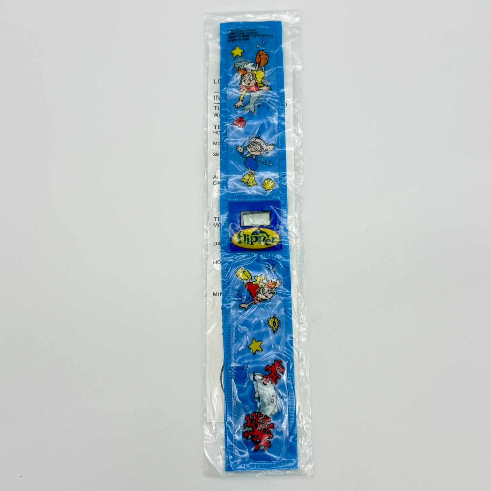 Vintage NOS 1996 Flipper Kellogg’s 40th Anniversary 90’s Digital Watch Bracelet
