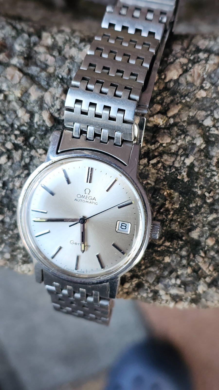 Vintage Omega Geneve Silver Dial Cal. 1012 Men’s Automatic Watch 1974
