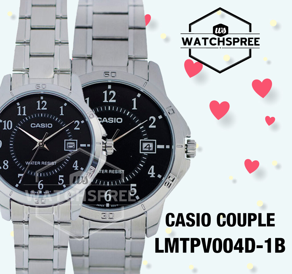 Casio Couple Watch LTPV004D-1B MTPV004D-1B