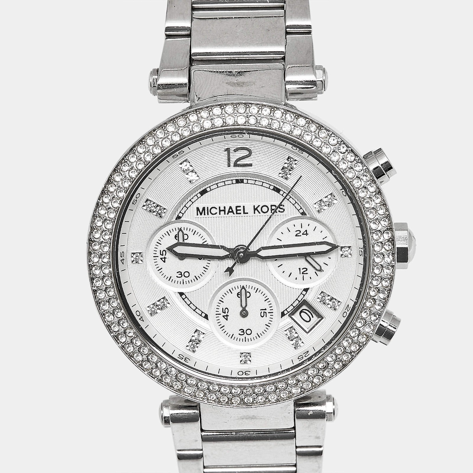 Michael Kors Parker MK5353 Silver Dial Stainless Steel Womens Wristwatch 39 mm