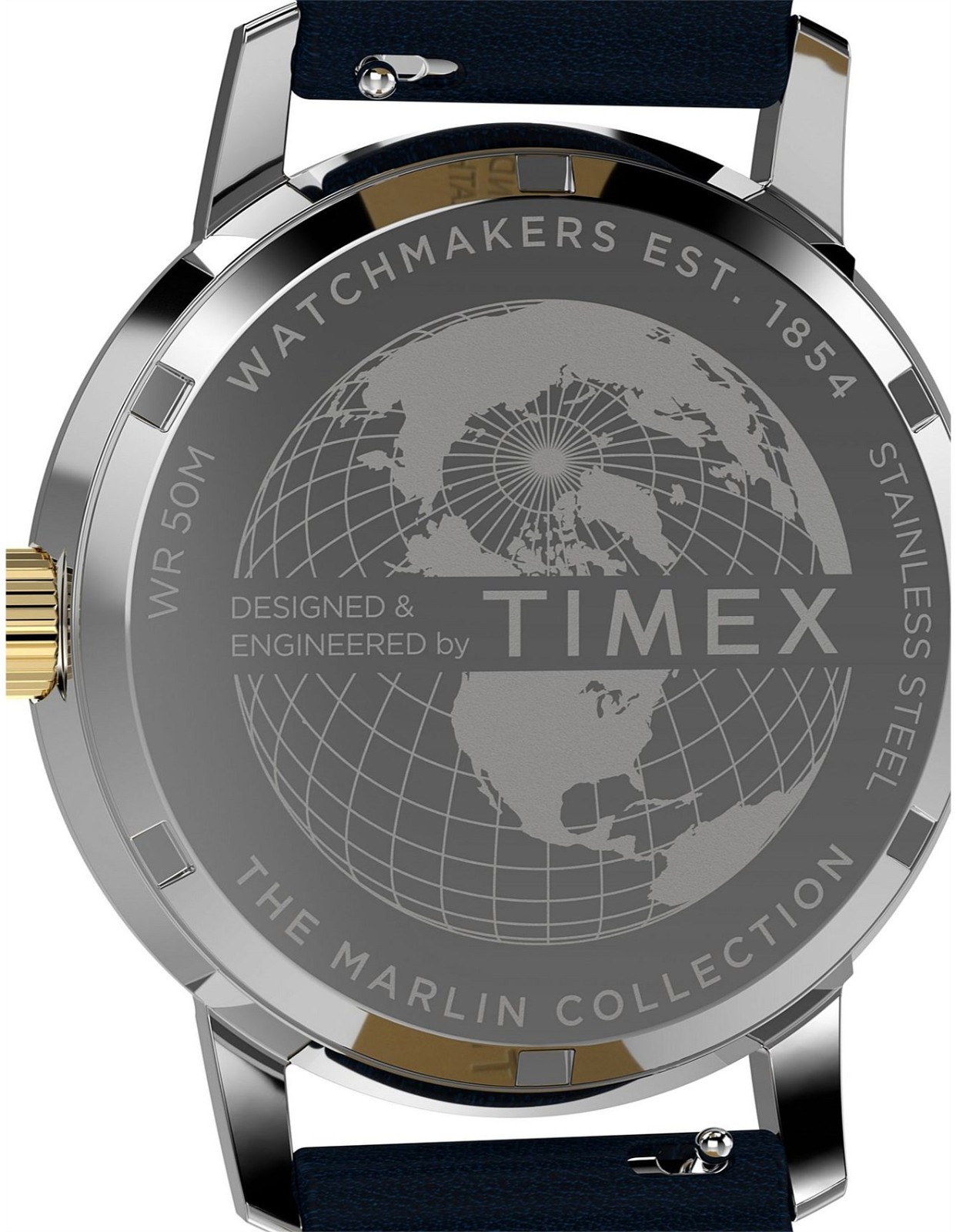 Timex Marlin GMT Classic Vintage Style Stainless Steel 40mm Watch TW2Y47600